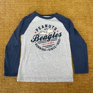 Peanuts Beagles Kids Shirt - Gray and Blue